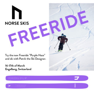 Freeride skiing with Norse Skis -  Run 2
